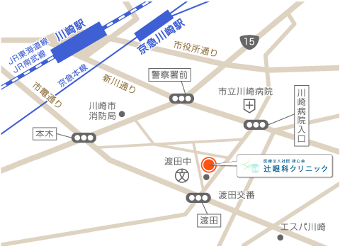 辻眼科クリニックの地図